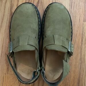 Dr. Martens Jorge II Leather Mule- Olive